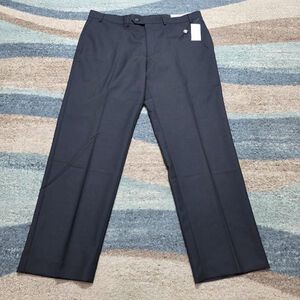 Lauren Ralph Lauren Dress Pants Mens 38x30 Black Wool Flat Front Straight NWT